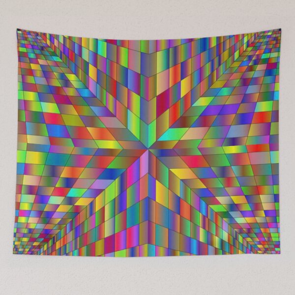 Item preview, Colour trip psychedelic 3D colorful  rainbow image optical illusion designed and sold by Julieford.