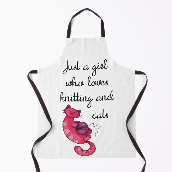 Item preview, Just a girl who loves knitting and cats designed and sold by gabmenfer.