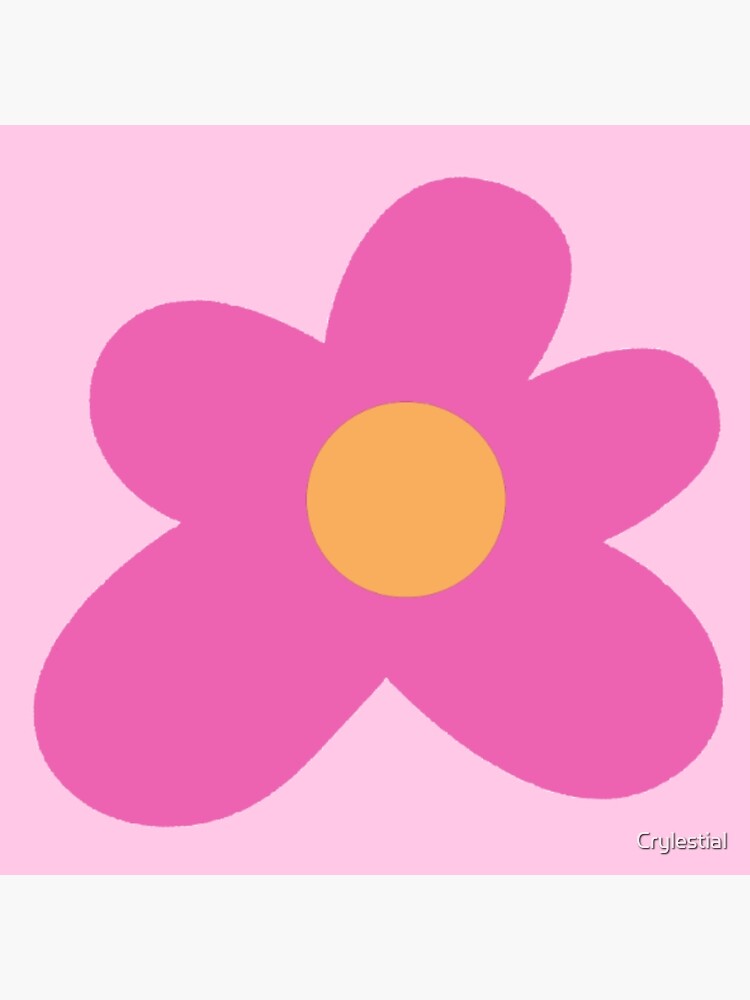 "Pink Y2K Flower (Pink Background)" Poster for Sale by Crylestial