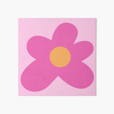 "Pink Y2K Flower (Pink Background)" Art Board Print by Crylestial | Redbubble