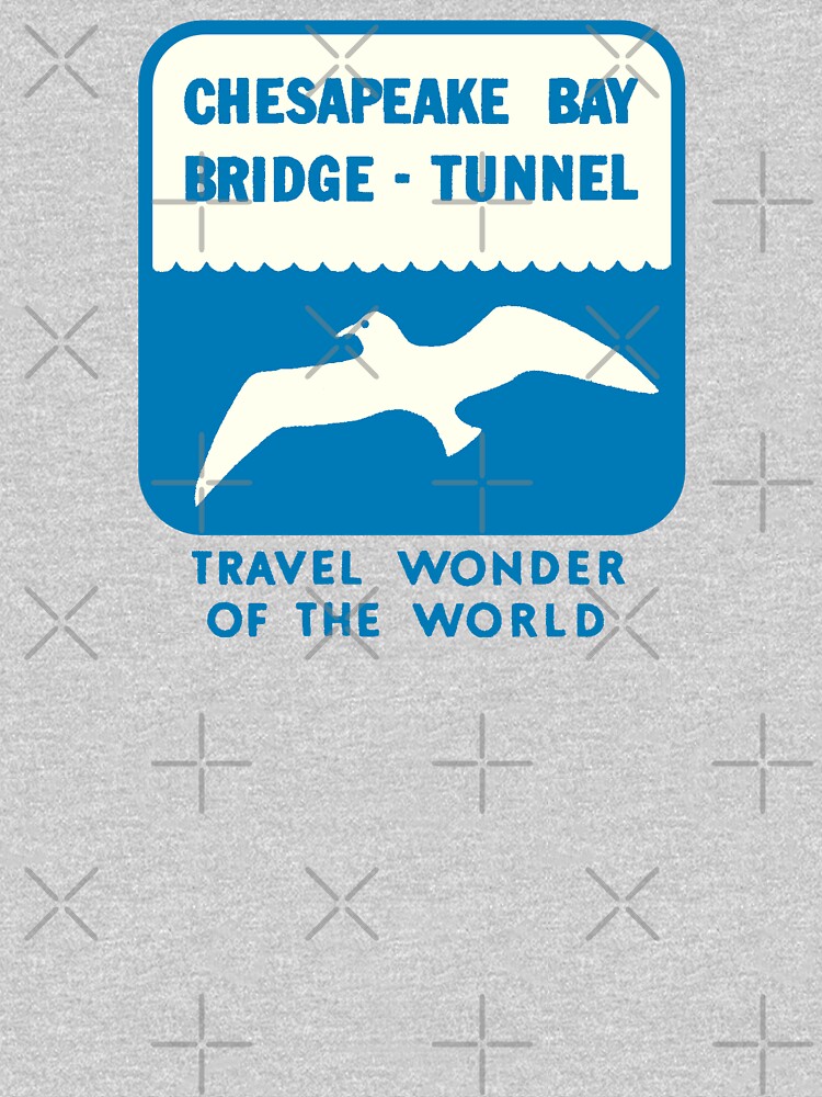 Chesapeake Bay Bridge Tunnel Vintage Travel Decal by hilda74