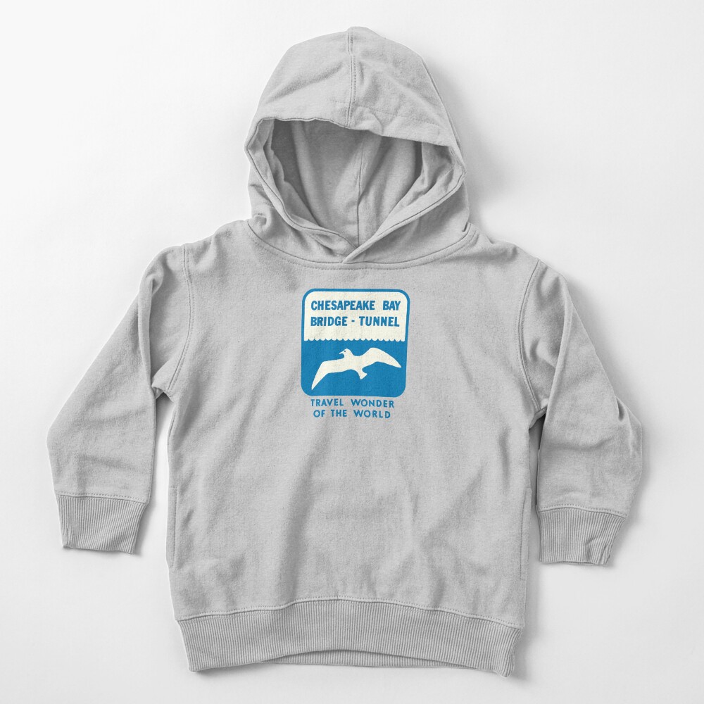 Chesapeake Bay Bridge Tunnel Vintage Travel Decal Toddler Pullover Hoodie