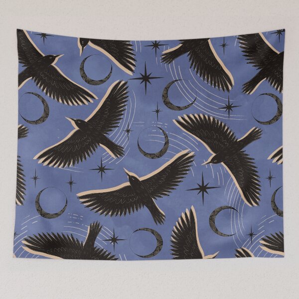 Item preview, Raven With Shadow Navy designed and sold by Lidiebug.