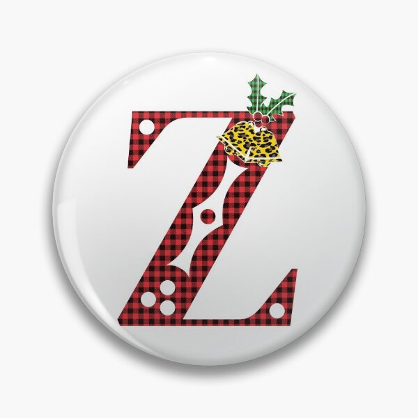Item preview, Alphabet Letter Z, Leopard Buffalo Plaid Christmas Design designed and sold by MonogramHQ.