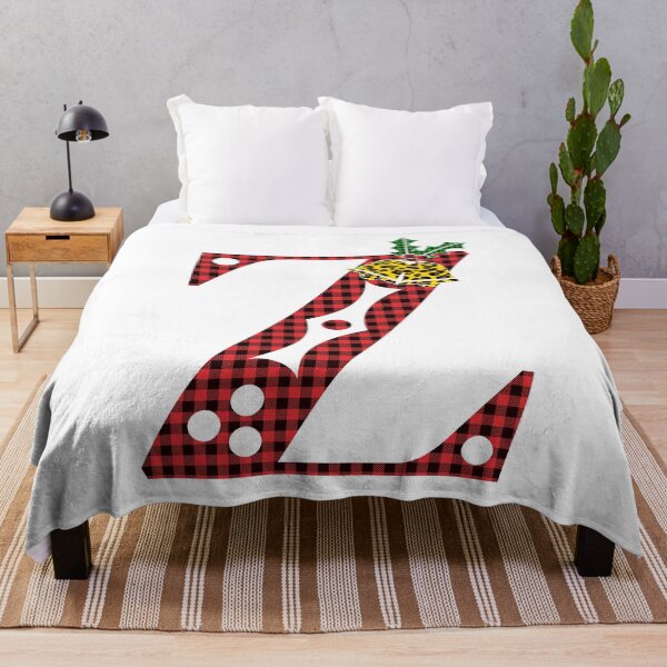 Item preview, Alphabet Letter Z, Leopard Buffalo Plaid Christmas Design designed and sold by MonogramHQ.