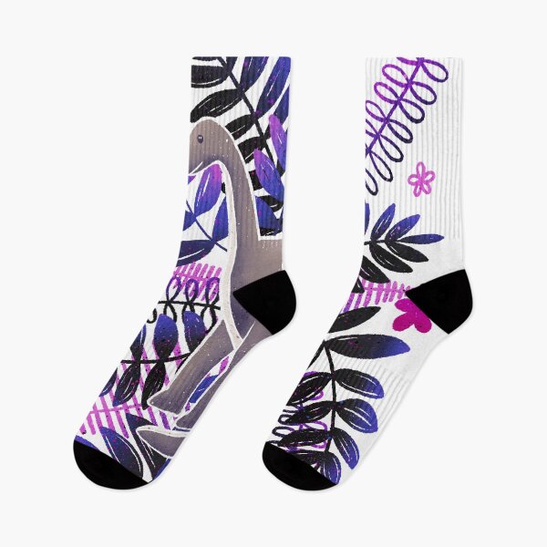 Item preview, Dinosaur & Leaves - Neon Pink and Purple designed and sold by monitdesign.