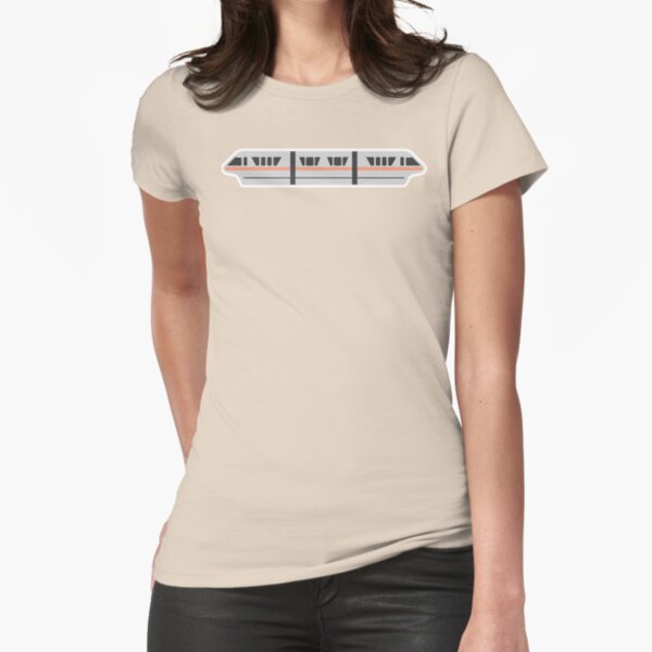 MONORAIL - PEACH Fitted T-Shirt