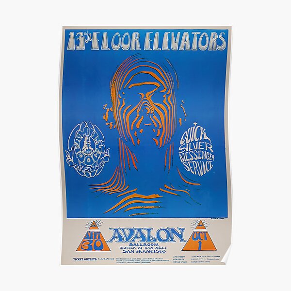 Cartel de concierto vintage de ascensores del piso 13 Póster