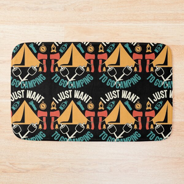 Item preview, I Just Want To Go Camping Hiking Outdoors designed and sold by GravitiTees.