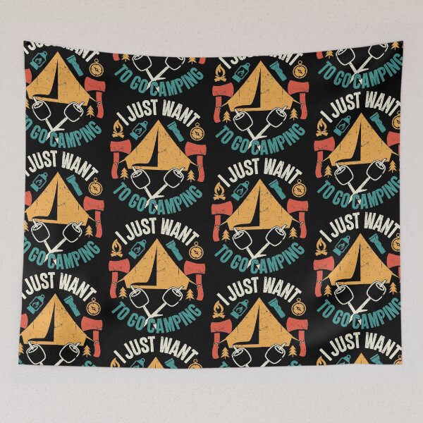 Item preview, I Just Want To Go Camping Hiking Trail designed and sold by GravitiTees.