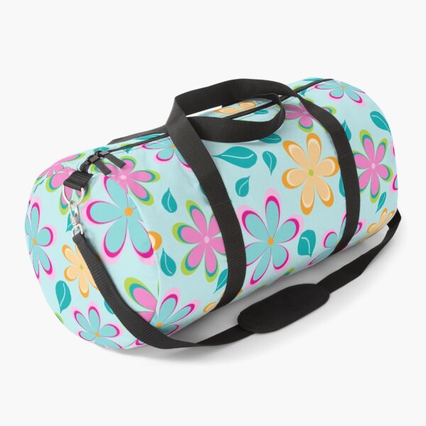 Item preview, Colorful Funky Flowers Floral Pattern | Pink, Blue, Yellow designed and sold by Lavender Mint Graphics.