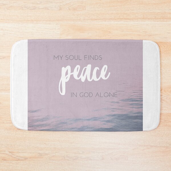 Item preview, Pink ocean sunset, my soul finds peace in God alone designed and sold by LibbyArtist.