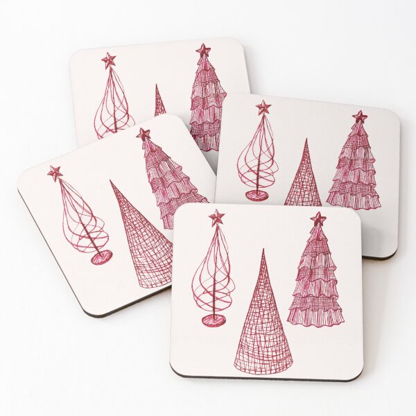Item preview, Red Christmas Trees designed and sold by Mirushy.