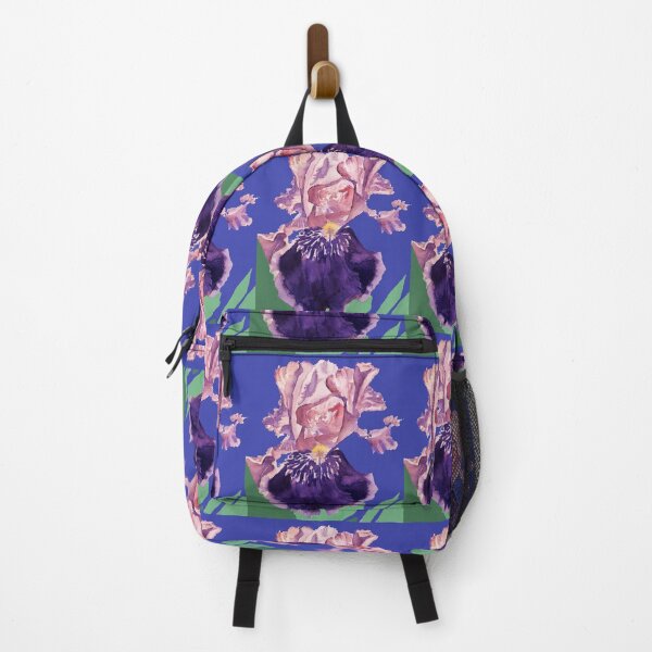 Item preview, Iris Watercolor Painting - Glorious Purple on Navy Blue designed and sold by Sarah Rajkotwala.