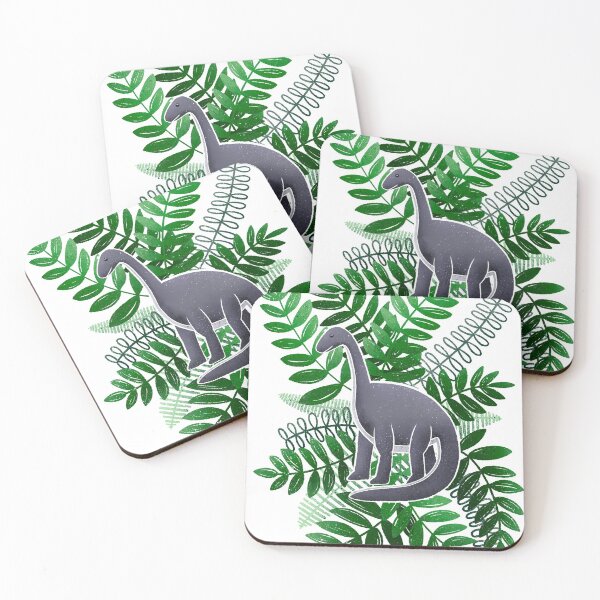 Item preview, Dinosaur & Leaves - Jungle Green designed and sold by monitdesign.