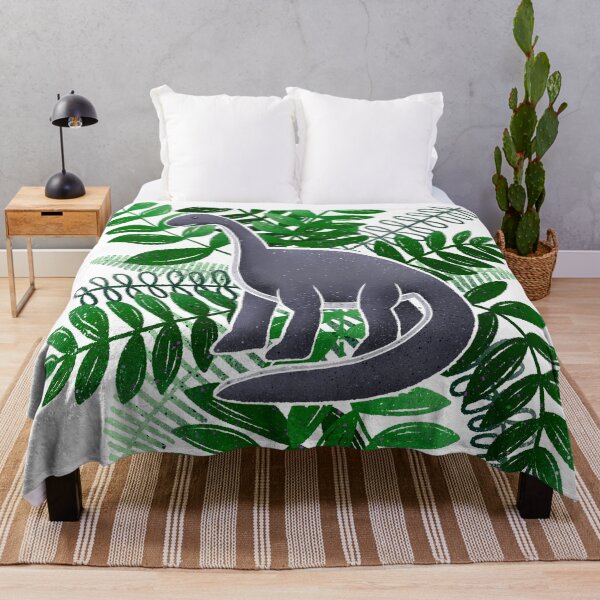 Item preview, Dinosaur & Leaves - Jungle Green designed and sold by monitdesign.