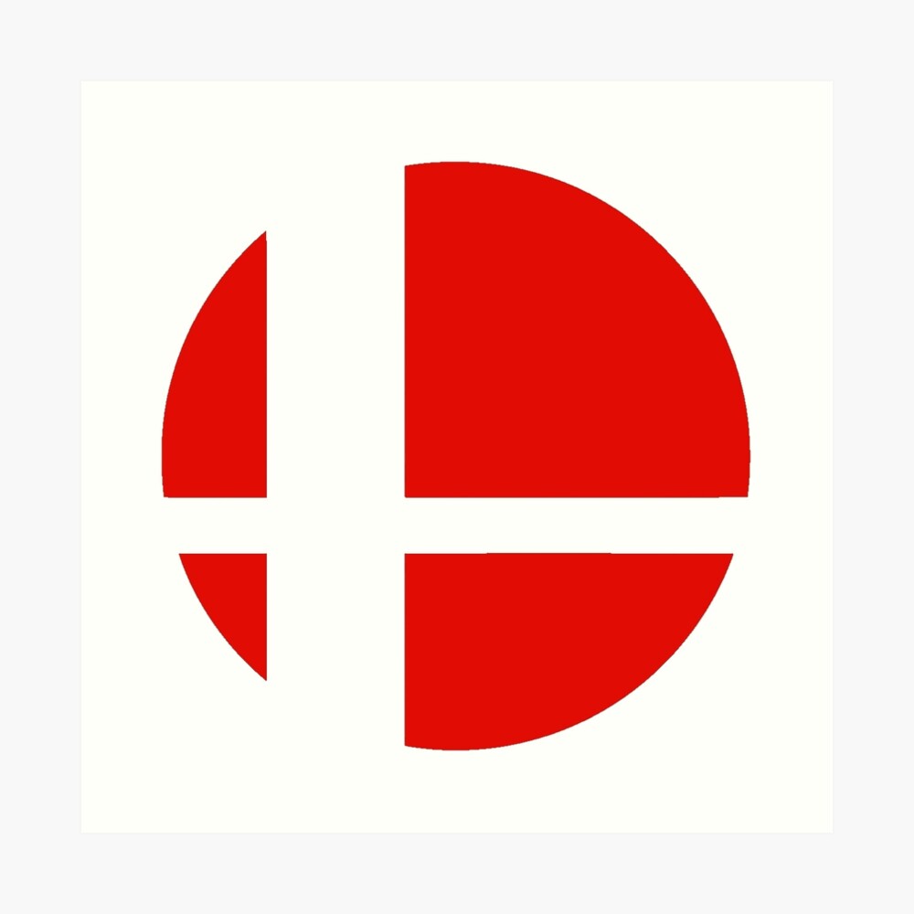 Super Smash Bros rotes Logo Kunstdruck