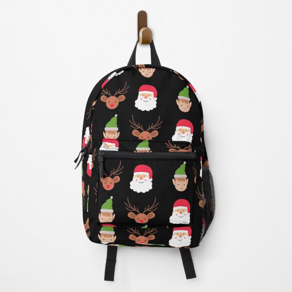 Item preview, Santa Claus, Rudolph and a Elf Pattern (Black Background) designed and sold by urbnbodga.