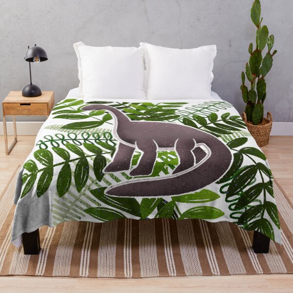 Item preview, Dinosaur & Leaves - Olive Green designed and sold by monitdesign.