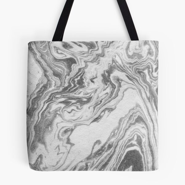 Item preview, Akio - modern minimal black and white monochromatic swirl marbled marble abstract painting art minimalism  designed and sold by spilledinkshop.