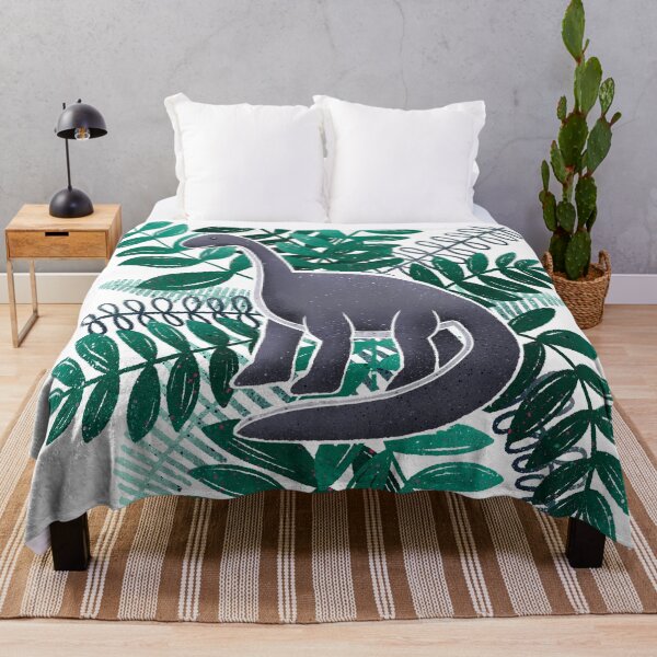 Item preview, Dinosaur & Leaves - Teal designed and sold by monitdesign.