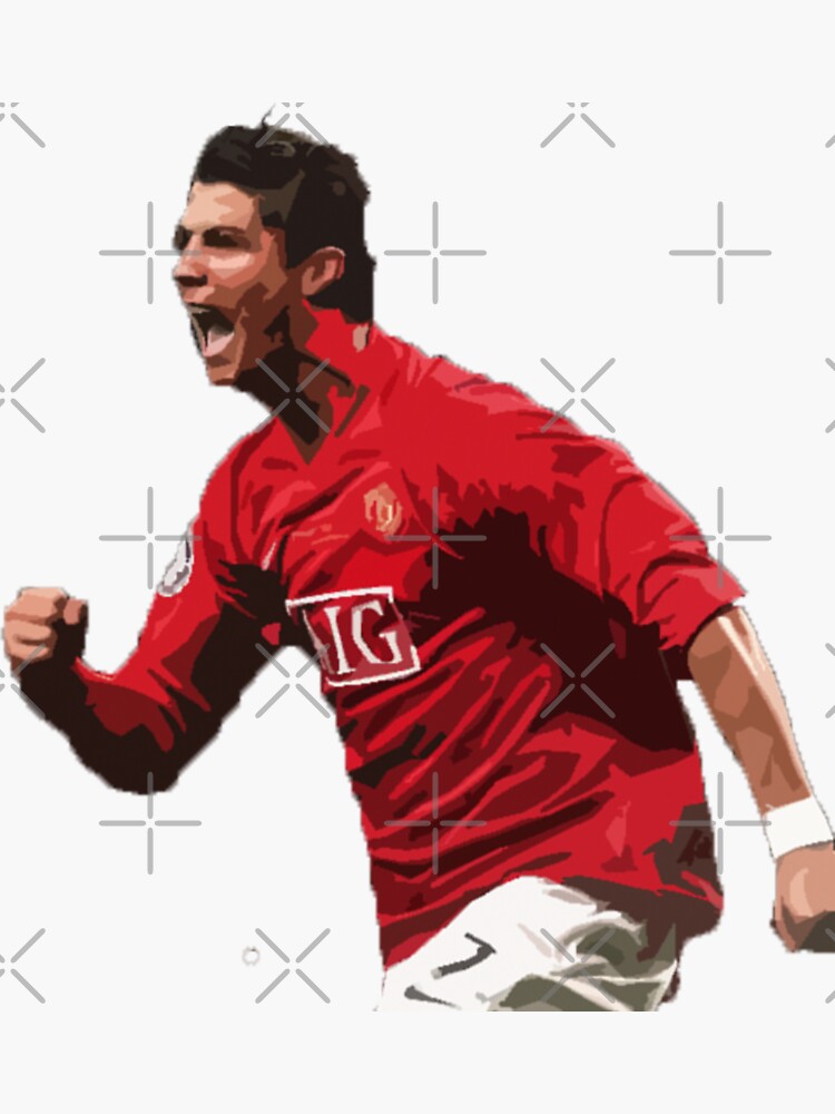 Sticker mit Cristiano Ronaldo, Manchester United von