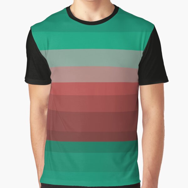 Winter 2021 Color Palette - Brick Red and Ultra Green Graphic T-Shirt