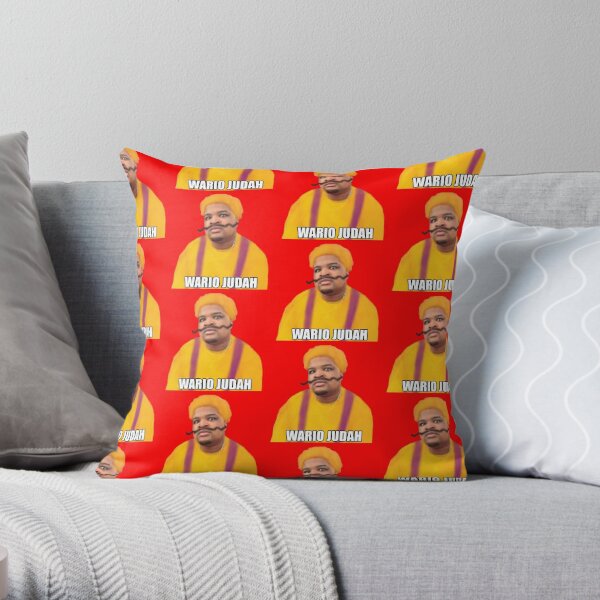 Mario Judah but fatter Throw Pillow for Sale by memetees5346