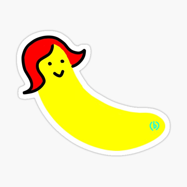 Cute Banana Girl Super Kawaii Sticker