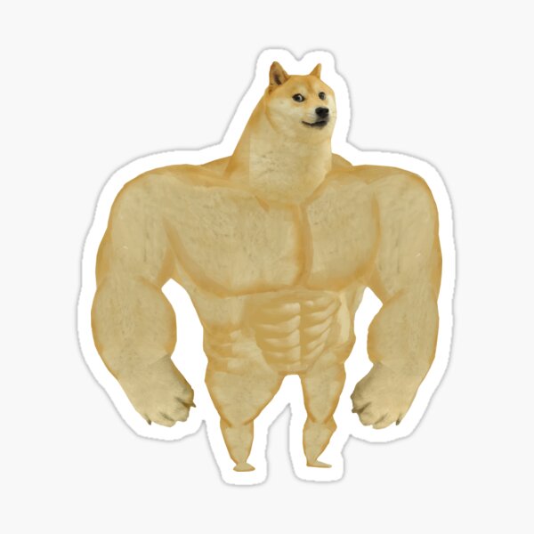 Swole Doge muscular chad dog meme HD High Quality Tank Top for