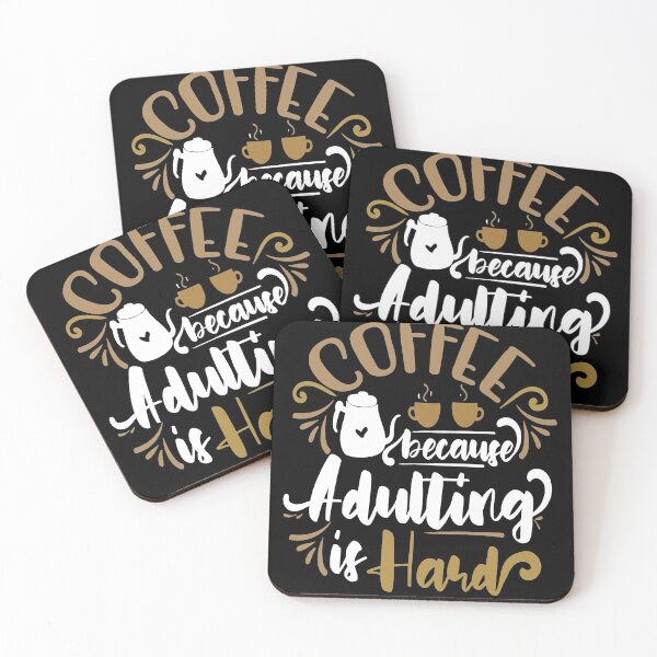 Item preview, coffee because adulting is hard vintage designed and sold by buzz1days.