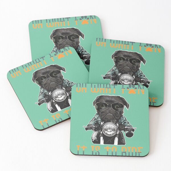 Item preview, Pug in Sunglasses Riding Motorcycle designed and sold by HungDesigner.