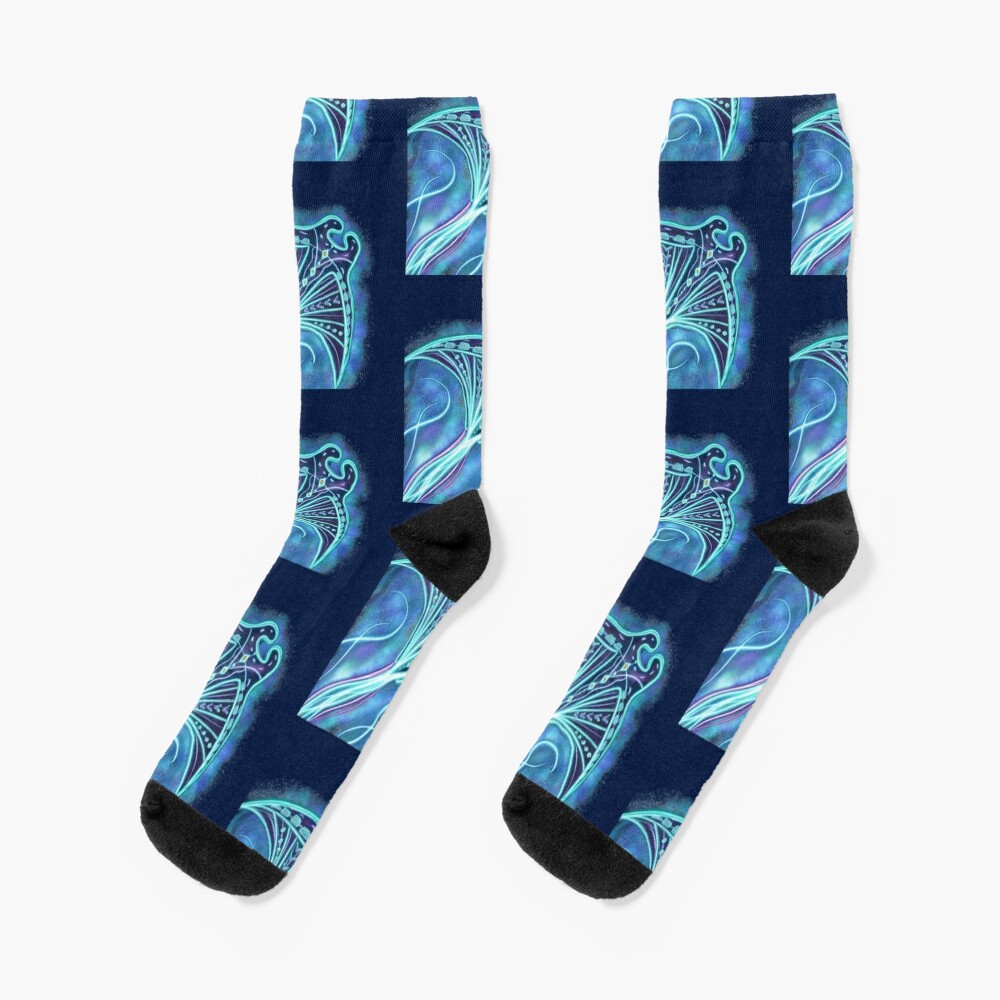 Moana Inspired Sting Ray Art Socks for Sale by kenzikreations