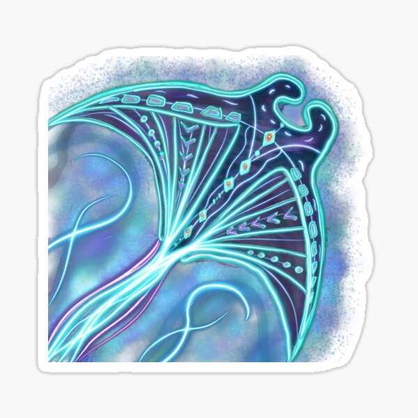 Vista previa del artículo con la obra «Arte inspirado en Moana Sting Ray», diseñado y vendido por kenzikreations.