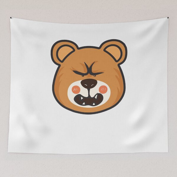 Item preview, Angry Bear Head designed and sold by EverythingKawai.