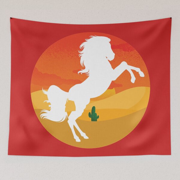 Item preview, Wild Stallion in Colorful Desert designed and sold by Eye on the Blueline.