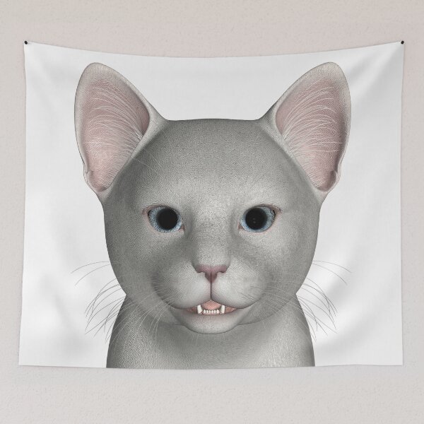 Item preview, White Housecat Portrait designed and sold by Mythos57.