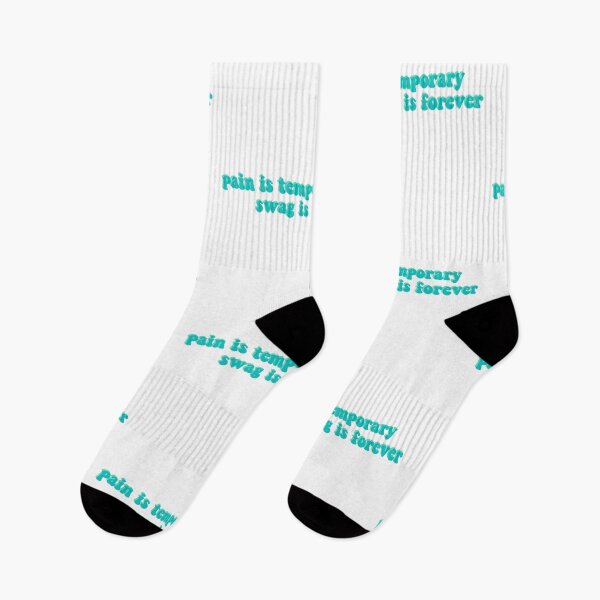 Item preview, pain is temporary, swag is forever cyan text designed and sold by Gen3vi.