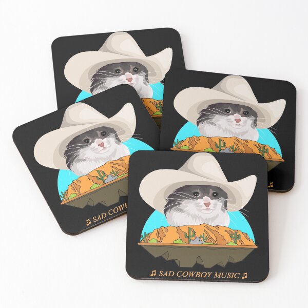 Artikelvorschau, Traurige Katze, die einen Cowboyhut Meme trägt entworfen und verkauft von CelestialHCO.