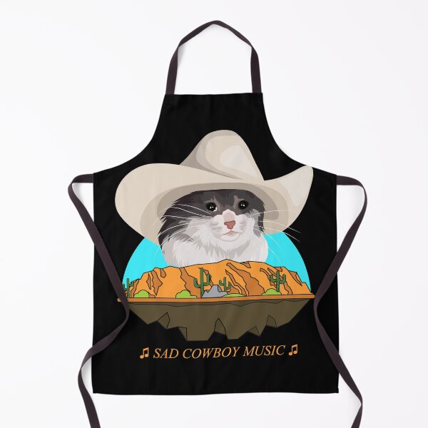 Item preview, Sad Cat Wearing a Cowboy Hat Meme designed and sold by CelestialHCO.
