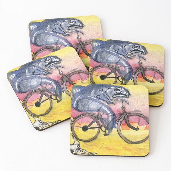 Item preview, A Woman Needs a Man Like a Fish need a Bicycle designed and sold by SplatterMarks Artwork.
