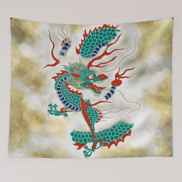 Item preview, Dragon in the Cloud Type E: Minhwa-Korean traditional/folk art designed and sold by minsillust.