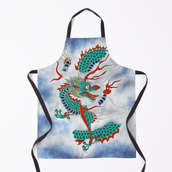 Vista previa del artículo con la obra «Dragón en la nube Tipo F: arte tradicional / folclórico minhwa-coreano», diseñado y vendido por minsillust.