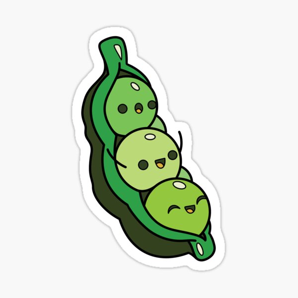 "peas in a pod" Sticker for Sale by madebynee Redbubble