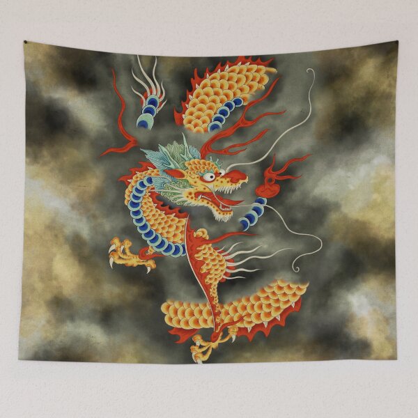 Item preview, Dragon in the Cloud Type H: Minhwa-Korean traditional/folk art designed and sold by minsillust.