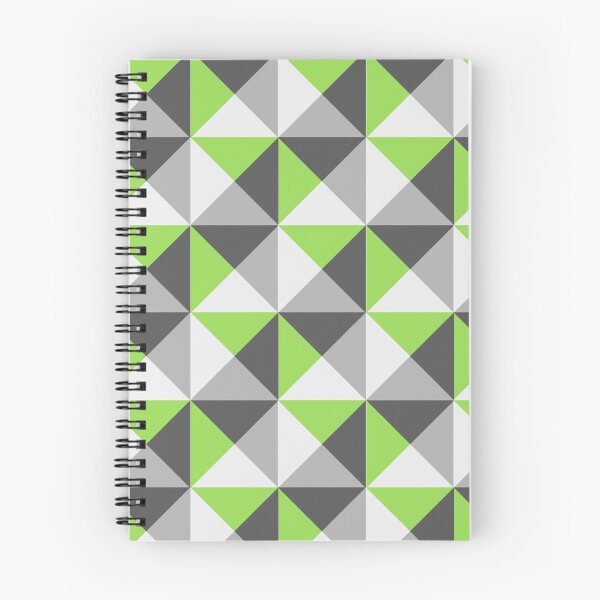 Item preview, Lime Grey White Triangle Geometric pattern designed and sold by dreamingmind.