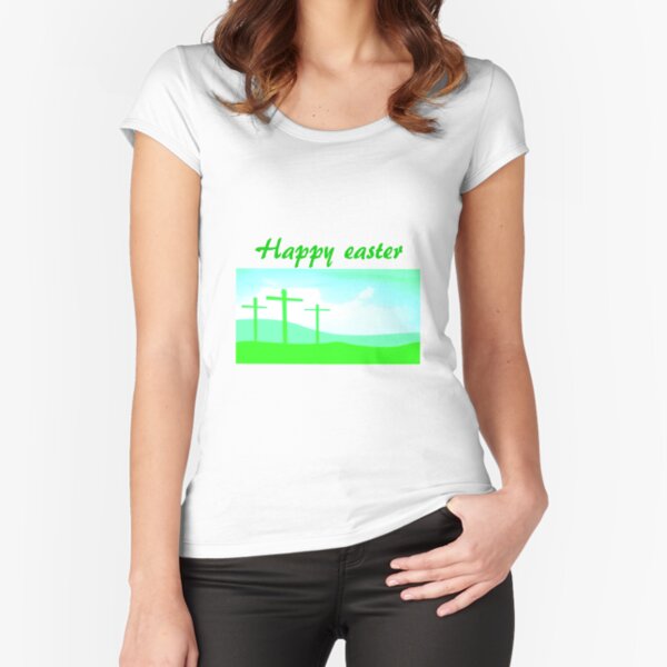 Happy Easter 2 Fitted Scoop T-Shirt