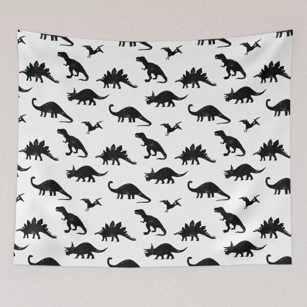 Item preview, Black + White Dinosaurs designed and sold by latheandquill.