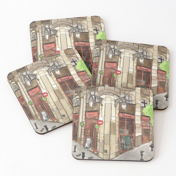 Item preview, Barcelona Barrio Gótico Watercolor Painting designed and sold by watercolornikki.