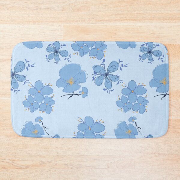 Item preview, Blue flowers pattern designed and sold by thetholab.